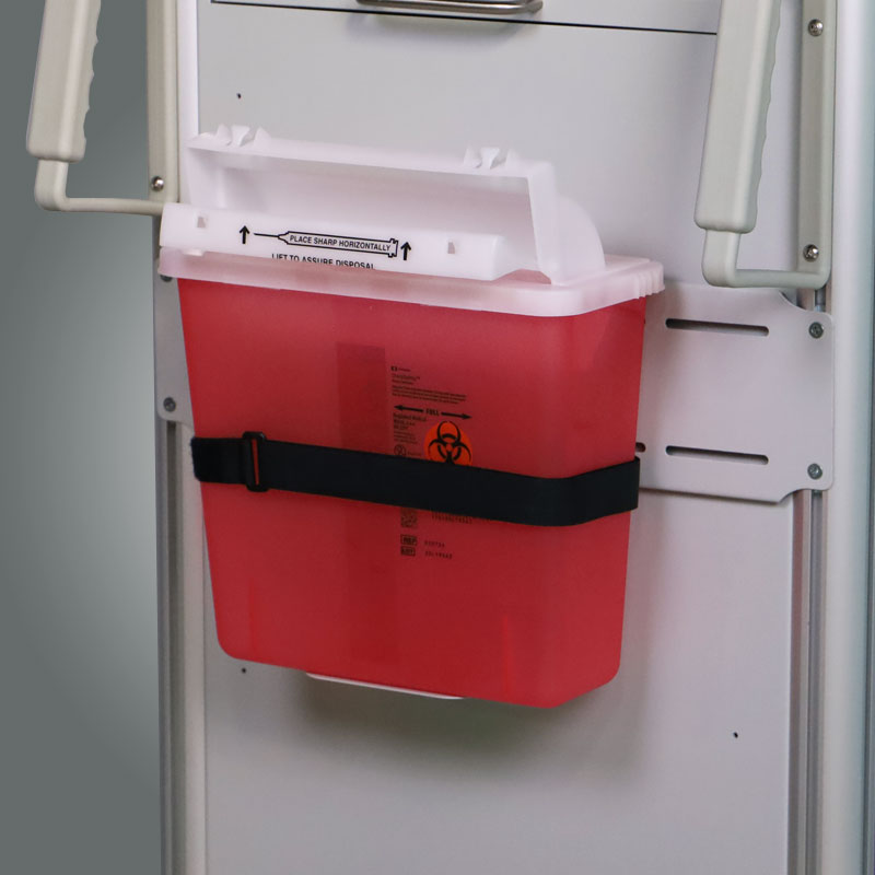 Sharps Bracket with adjustable velcro strap